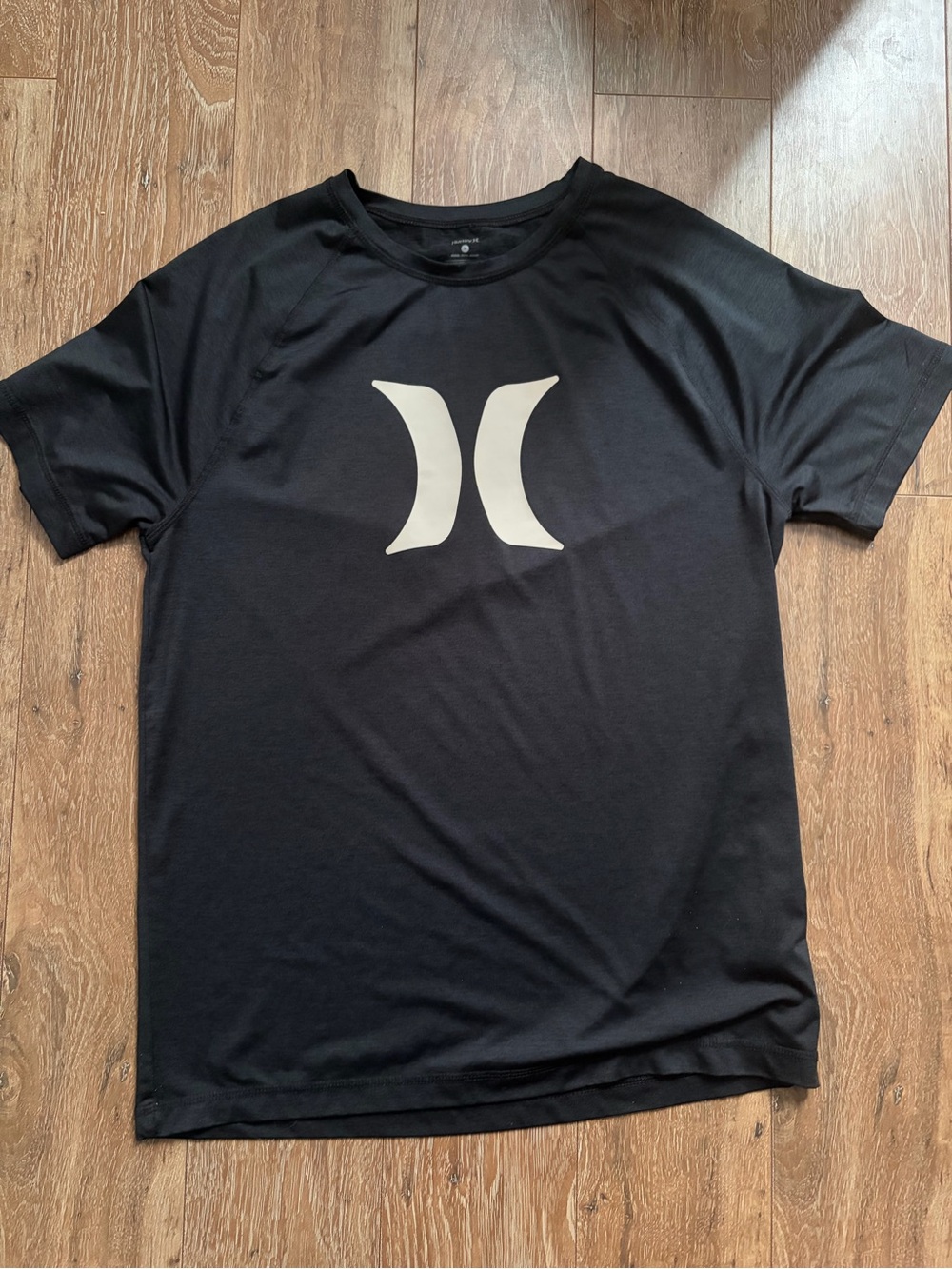 Hurley Black Rash Guard with White Logo
